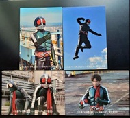 日本卡×4 新·幪面超人 電影 限定咭 4張 Kamen Rider 1 號 本郷猛 池松壯亮 一文字隼人 拉打 Masked Rider card 50周年 新 幪面超人 初代 假面騎士 一号 旋風