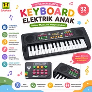 32 Keys Electric Children's Piano Keyboard with Microphone Educational Musical Toy Learning Keyboard