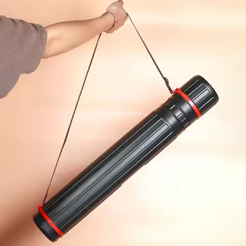 Telescoping Poster Tube Extendable Poster Tube with Strap, Telescoping Art Transport Tube for Docume