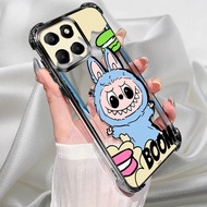 For Honor X5b Case black plating silicone TPU anti drop Back Cover shockproof cartoon phone case Hon