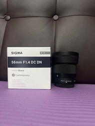 完美無瑕 全套有盒  Sigma 56 56mm F1.4 Fujifilm FX XF Mount