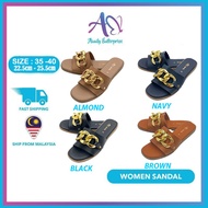 AIMILY Women Cross Flat Sandals For Women | Sandals Selipar Perempuan | Flat Selipar Wanita K861