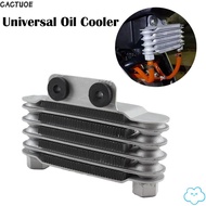 CACTUOE Original Oil Cooler, Aluminum 65ml Universal Oil Cooler, 5 Row Durable Motorcycle Engine Rad