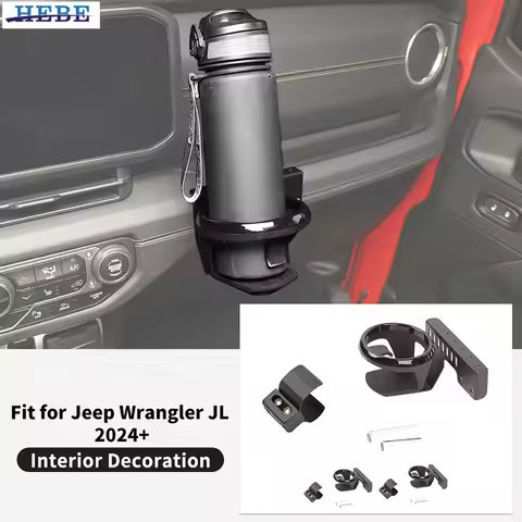 HEBE Copilot Handle Cup Holder for Jeep Wrangler JL 2018-2023 Passenger Drink Cup Stents for Jeep Wr