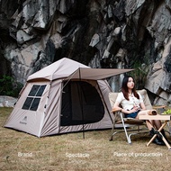 Mountainhiker Automatic Camping Tent 3-4 Person 2 Doors 2 Window Outdoor Tent Fibreglass Pole PU3000mm Khemah