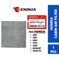 【READY STOCK】HONDA Carbon Cabin Air Filter For Honda City/ Crv/ Hrv/ Crz/ Jazz/ Insight/ Civic Fc (8