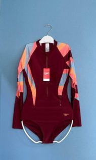 Speedo女士長袖連身泳衣 size: 34