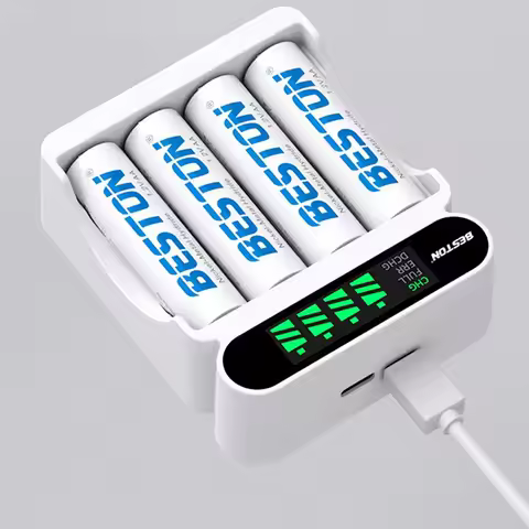 AA/AAA Battery Charger 4 Slots Intelligent LCD Indicator USB Charger for Ni-MH 1.2V Rechargeable Bat