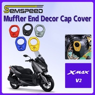 【SEMSPEED】For Yamaha XMAX250 XMAX300 v2 2023-2024 Motorcycle Muffler End Decor Cap Cover Exhaust Pipe Tail Cap