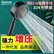 shower+head shower rain set head shower 304 Stainless Steel Small Waist Shower Head Black Shock-Resi