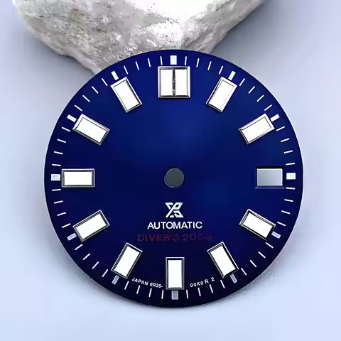 28.5mm Sunray Dial with green luminous and single calendar Fit NH35 NH36 for Seiko 62MAS Prospex mod