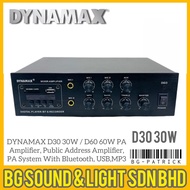DYNAMAX D30 30W / D60 60W PA Amplifier, Public Address Amplifier, PA System With Bluetooth, USB,MP3