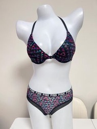 (Size: 36B) 特價Last set 現貨原裝-Victoria's Secret PINK - colorful Sexy lace Black push up bra set Front closure with match Sexy lace panties 維密彩色內衣套裝