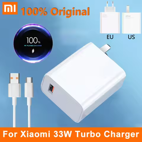 33W Charger For Xiaomi Original Fast Turbo Charge Cargador Type C Cable For Redmi Note 13 12 11 K40 