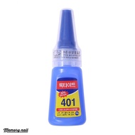 Pvc false nail glue, 401 nail extension glue, 20 grams blue bottle.