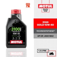 MOTUL 3100 Gold 4T 10W40 Minyak Enjin Motosikal Technosynthese (1.2L)