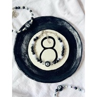 8 ball twist bracelet cool bracelet beads/ 8 ball skena kalcer bracelet y2k couple