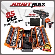 85PCS Heavy Duty Tools Box Full Set Metal Tool Box Set Tool Box Kotak Spanar Box Ratchet Set Spanar 