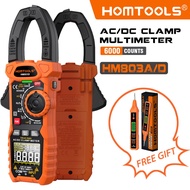 【Free Gift】HOMTOOLS HM803A/D+HM95 AC/DC Clamp Meter 1000V/1000A Ampere Clamp Meter 0MHz Clamp Meter