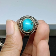 CINCIN BATU AKIK NATURAL PIRUS PERSIA HIJAU BIRU MINI