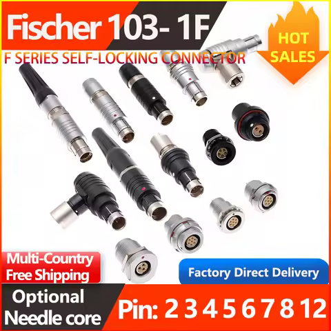 SS.WOS plug, D-type socket Compatible with Fischer103/1F connector 2,3,4,5,6,7,8.12pin, aircraft con