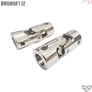 BANANA1JZ Cardan Joint, 2.3/3/4/5/6/8/10/12mm Universal Motor Connector,  Metal Multiple Size Silver
