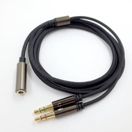 3.5MM Audio Microphone Splitter 1 Female To 2 Male Gold Plated Headphone Cable