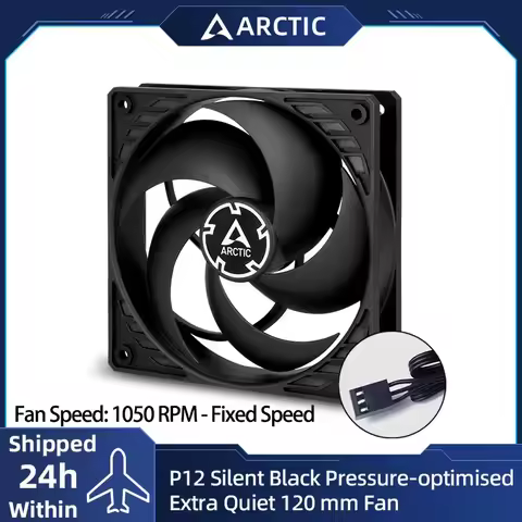 ARCTIC P12 Silent - PC Fan, 120mm Case Fan, Pressure-optimised, Very Quiet Motor, Computer, Fan Spee