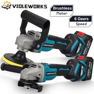 2000W Speed Brushless Car Polisher Angle Grinder Variable 688VF Car Waxing Polishing Machine For 18V