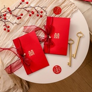 Marriage Creative Vow Card Chinese Style Festive Marriage Book Groom Bride Marriage Speaking Book Vo