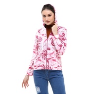 Aciel Women's Long Sleeve Tie Dye Hoodie Jacket Outerwear - Maroon