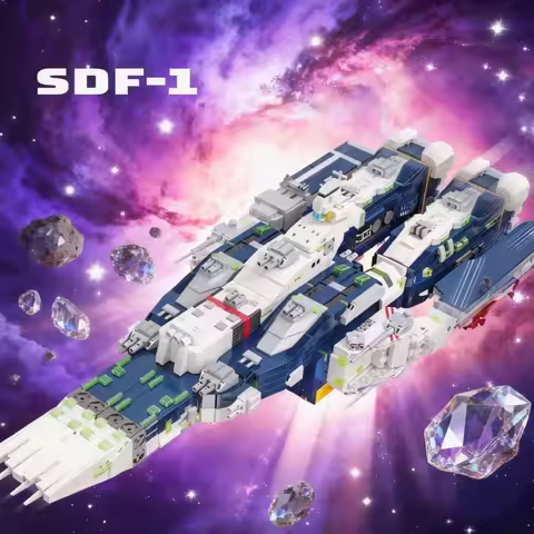 MOC Creativity Spacecraft SDF-1 Macross Building Blocks 2in1 Anime 58144 Toys for friend Christmas G