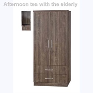 ﹍☄▣Sandy 2 Door Wardrobe / Swing Door Cabinet / Cloth Storage Cabinet / Almari Kayu / Almari Baju H1815 W800 D470MM