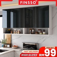Finsso :Senang Pasang! High Gloss Wall kitchen cabinet wooden hanging cabinet almari dapur cabinet / Kabinet Dapur
