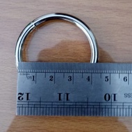 ---THICK NICKEL ROUND RING (12 PCS) SIZE 4 CM SILVER COLOR WOMEN'S BAG ACCESSORIES WOMEN'S FASHION