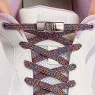 No Tie Shoe Laces Elastic Laces Sneakers Brand Glitter Shoelaces Without Ties Tennis Kids Adult Wide