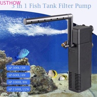 USTHOW Aquarium Filter Submersible Pump Mini Cycle Silent Air Pump