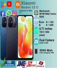 HP Xiaomi Redmi 12C Ram 6/128GB Smartphone MediaTek Helio G85 LET 4G 6