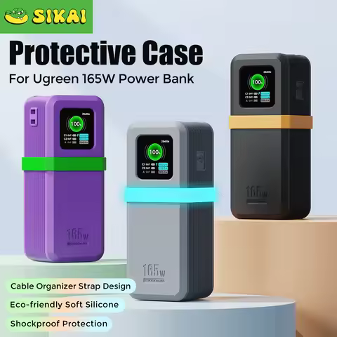 SIKAI Silicone Case for UGREEN Nexode Pro 165W Power Bank 20000mAh, Shockproof Cover with Precise Cu