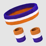 🔥SG🔥Custom logo colorful terry cloth home and outdoor elastic sweatband headband and wristband