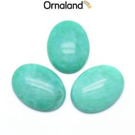 1pc White Cabochons Imitation Amazonite Dyed Oval 40x30x7.5-8mm