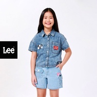 LEE KIDS เสื้อเชิ้ตแขนสั้นเด็กผู้หญิง คอลเลคชั่น New Preps รุ่น LK F124GSHSN43