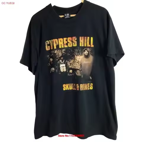 Vintage Cypress Hill Skull Bones 2000 Tour T Shirt Black XL Washed Slightly Soft homme fashion Comfo
