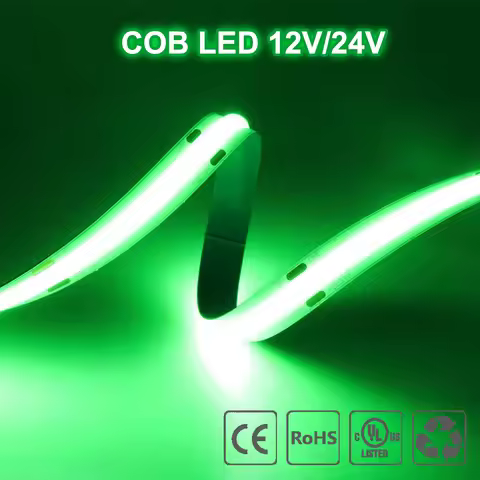 COB LED Strip Light 8mm/10mm High Density 480/528Leds/M Flexible LED Tape Dimmable Linear Lamp 3000K