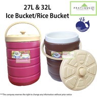 27L 32L Ice & Rice Bucket/ / Bekas Nasi / Cooler Bucket /Tong Nasi/Cooler Box