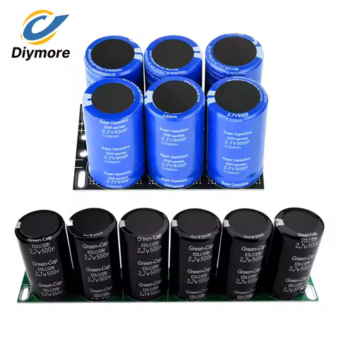 16V‑83F Super Farad Capacitor Bank 2.7V 500f 6Pcs/1set Protection Plate Capacitor Audio Electrolytic