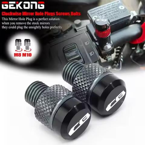 Motorcycle CNC Mirror Hole Plugs Screws Bolts Cover Caps For Honda CB650R CB 650R 1000R CB650F CB600
