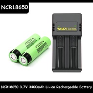 NCR18650 3.7V 3400mAh Li-ion Rechargeable Battery with YAMZI  Smart Portable USB Charger