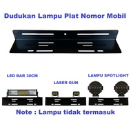 Dudukan Bracket Lampu LED Tembak Tatakan Braket Besi Breket Tanduk Bumper Plat Nomor Sorot Mobil Uni