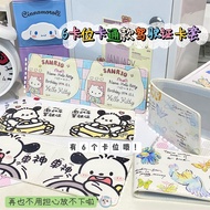 6 Card Slots Foldable Leather pu Card Holder Driver's License Holder Employee Work Permit Card Holde